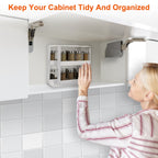 1Pc Swivel Cabinet Organizer Revolving Kitchen Rack Spice Organizer For Cabinet Condiment Holder Shelf
