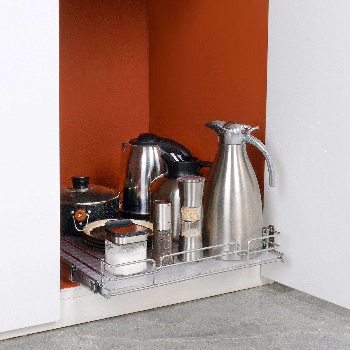 Under-Sink Organizer — 20×21-Inch Pull-Out Cabinet Shelf