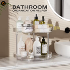 Double-layer Turntable Rotating Spice Rack Organization Spinning Organizer