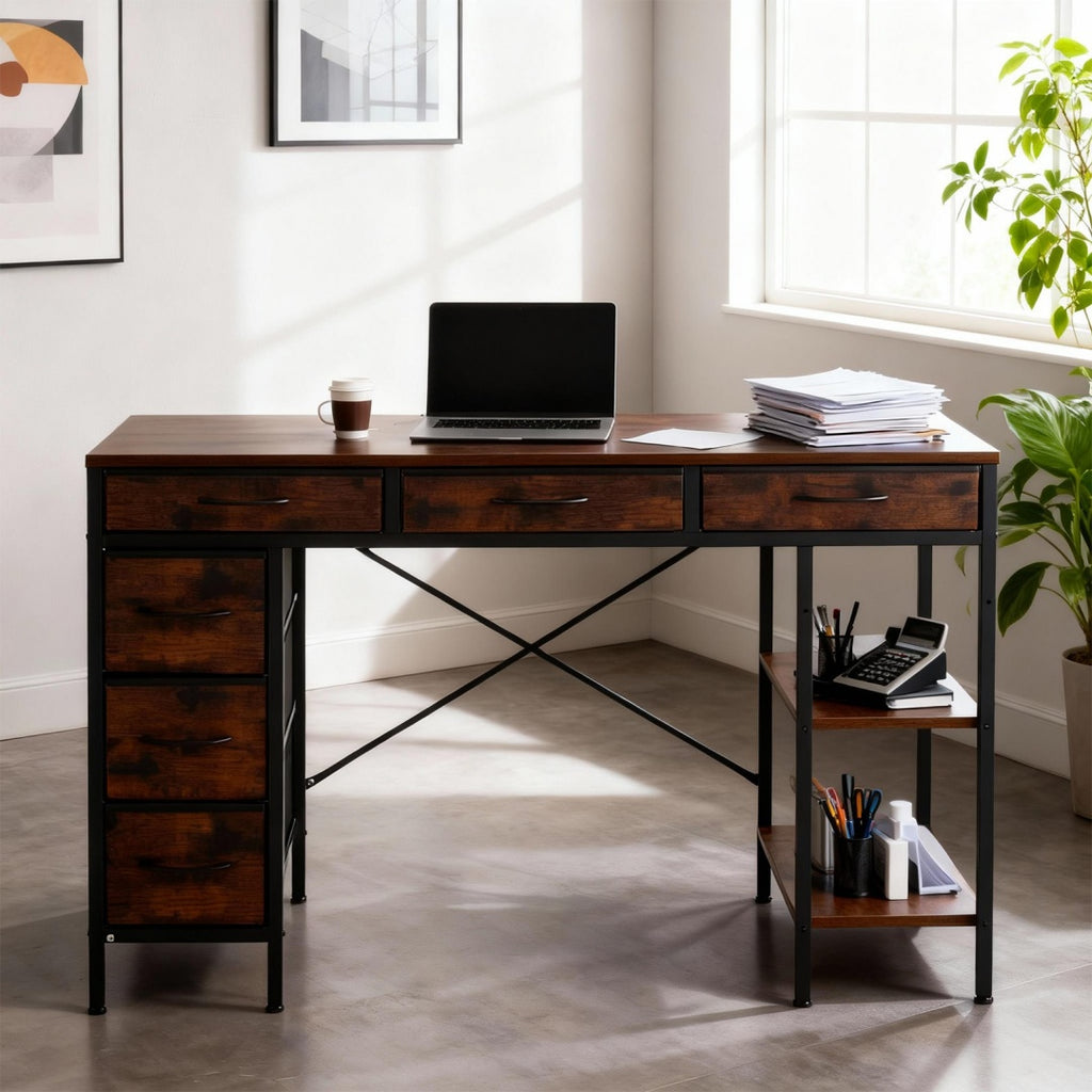 55-inch Computer Desk With 6 Drawers