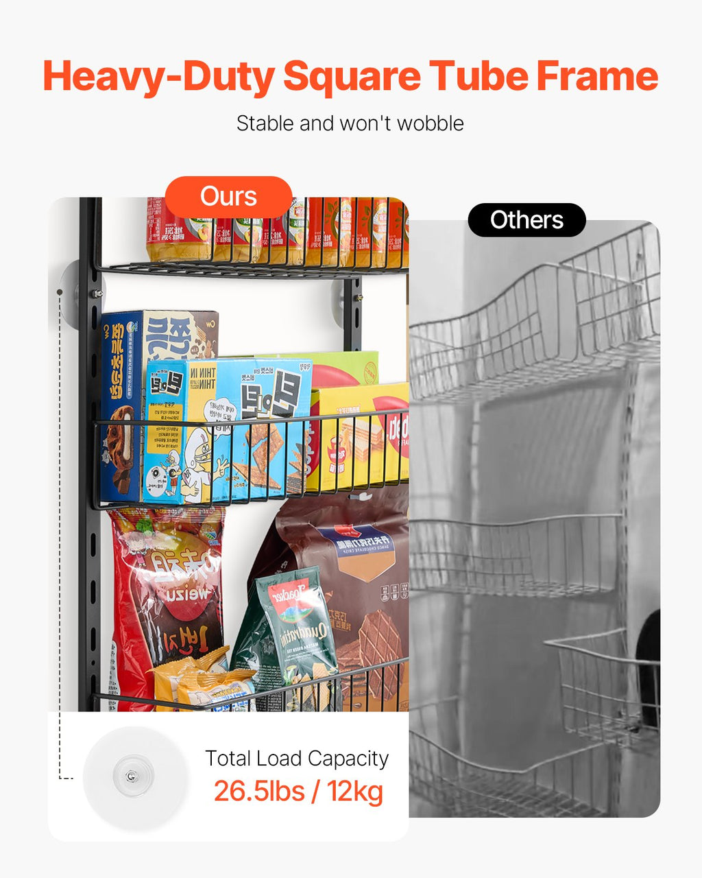 8-Tier Over-the-Door Pantry Organizer — Adjustable Kitchen Storage Rack