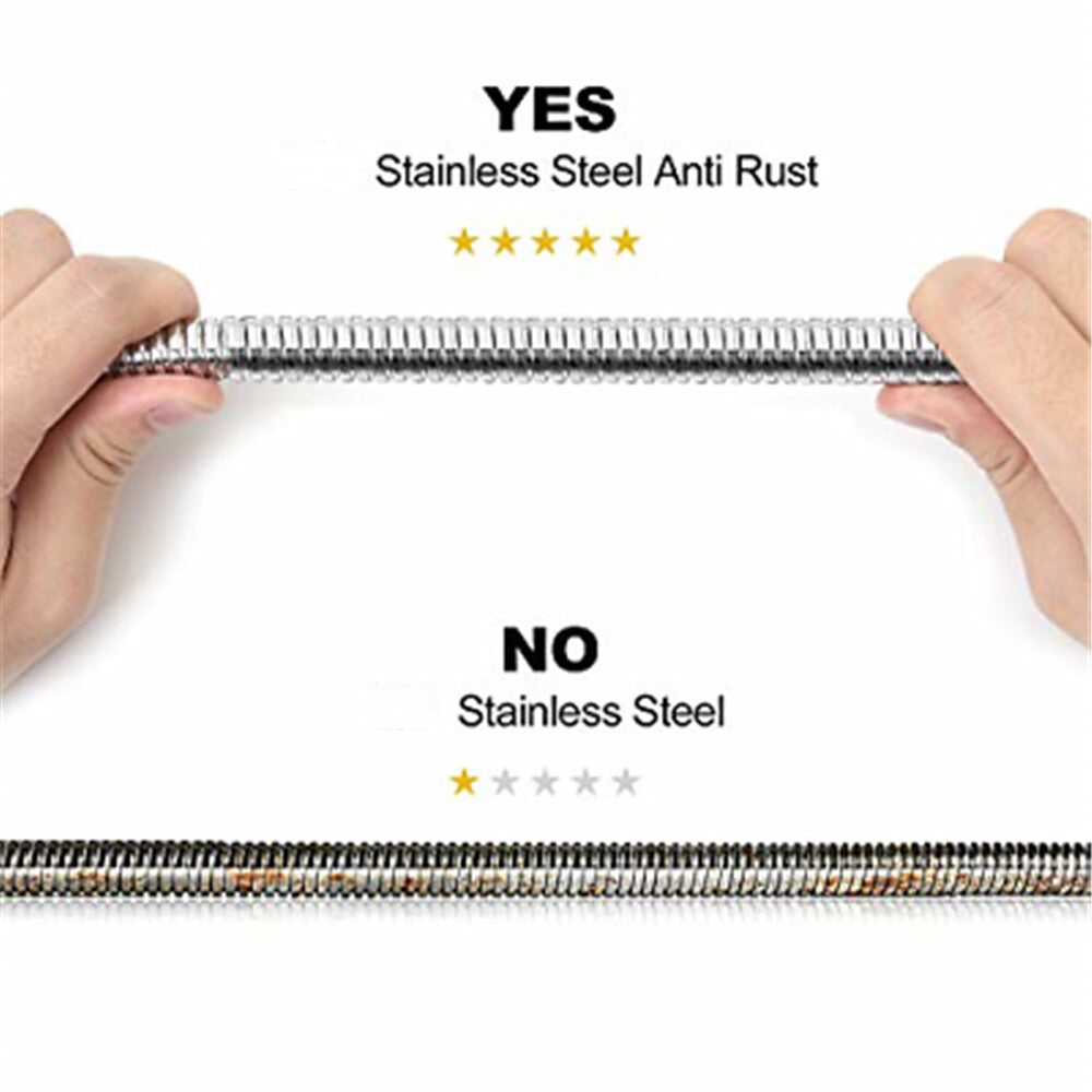 118inch 3 M Shower Hose Flexible Stainless Steel Chrome Shower Head Hose Pipe