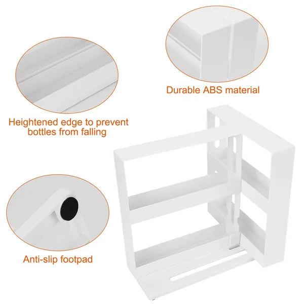Swivel Cabinet Organizer Revolving Kitchen Rack Spice Organizer For Cabinet Condiment Holder Shelf