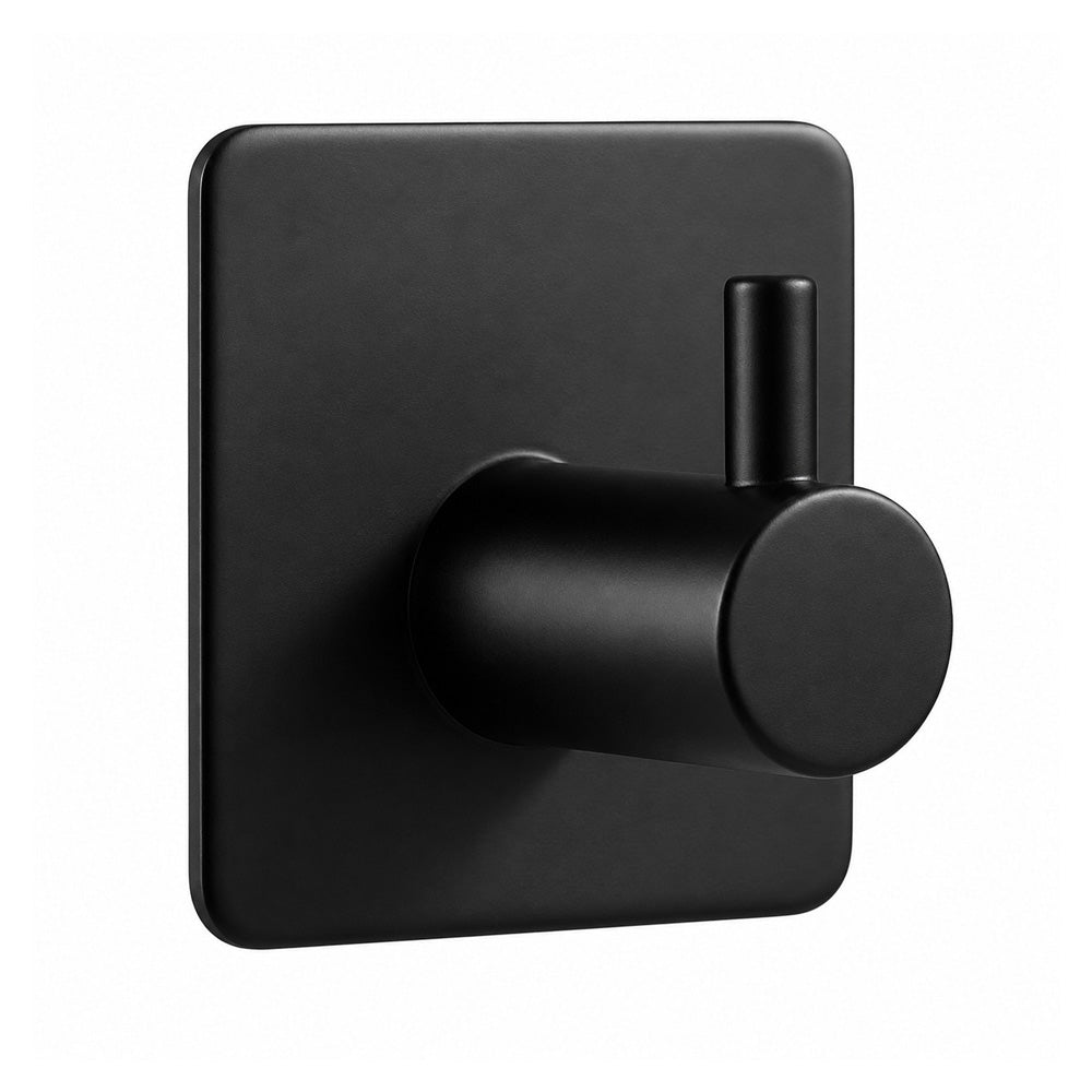 2pcs Adhesive Towel Hook, Stainless Steel Square Wall Hook For Bathroom, No Drill Robe Towel Hanger For Smooth Hard Surfaces