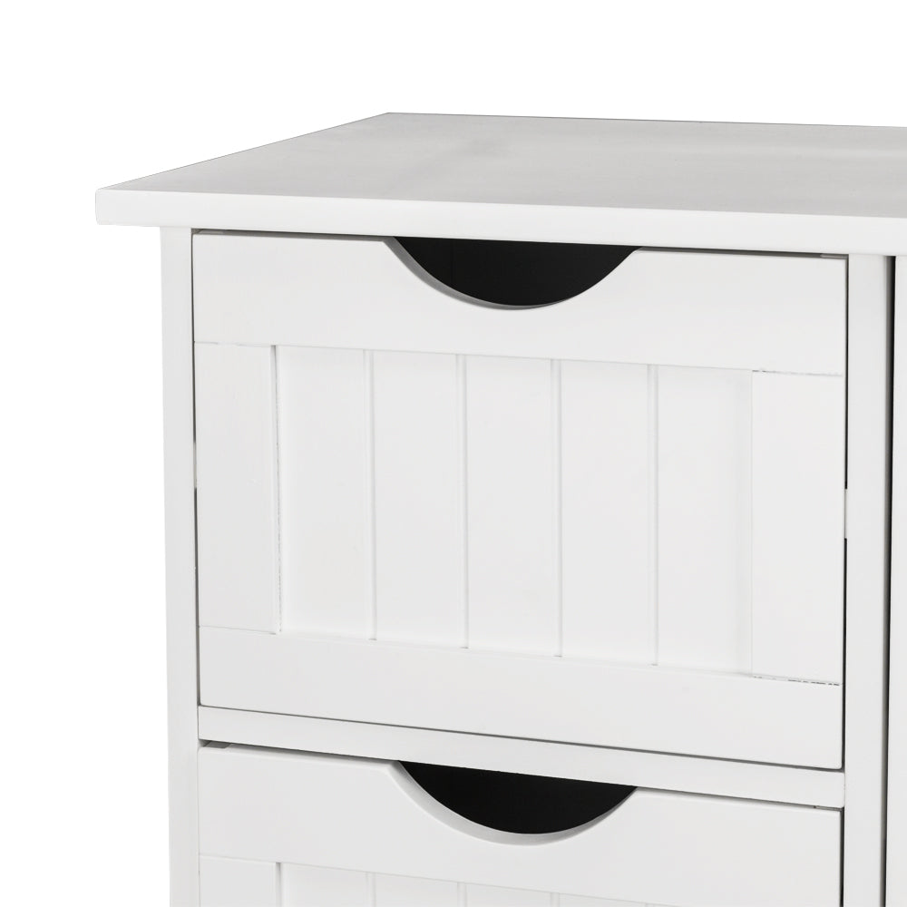 Four Drawer Single Door Bathroom Storage Cabinet