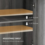Farmhouse Sideboard Storage Cabinet with Doors and Drawer for Kitchen, Living room, 23.5"x11.75"x34.5", Gray