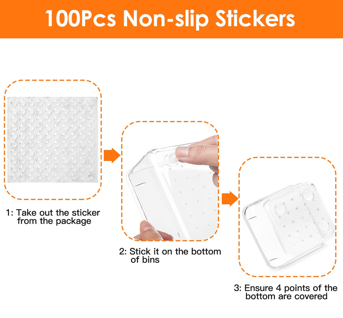 Clear Drawer Organizer Set — 25 Pieces in 4 Sizes