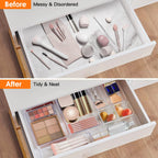 Clear Drawer Organizer Set — 25 Pieces in 4 Sizes