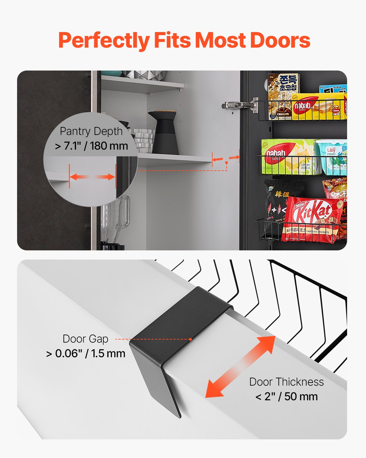 8-Tier Over-the-Door Pantry Organizer — Adjustable Kitchen Storage Rack