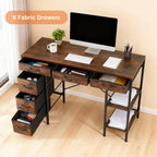 55-inch Computer Desk With 6 Drawers