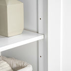 Freestanding Bathroom Storage Cabinet, Floor Cabinet with 2 Drawers, Adjustable Shelf, for Bathroom, Living Room or Entryway, White