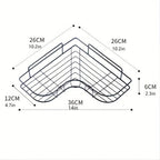 1pc Wall Mounted Bathroom Shelf, Shower Caddy Rack, No Punching Triangle Storage Rack For Bathroom Kitchen, Bathroom Accessories