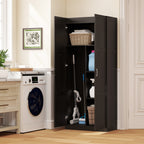 Farmhouse Pantry Cabinet, 71" Tall Kitchen Pantry Storage Cabinet with Soft-Close Hinges, Adjustable Shelves, Espresso