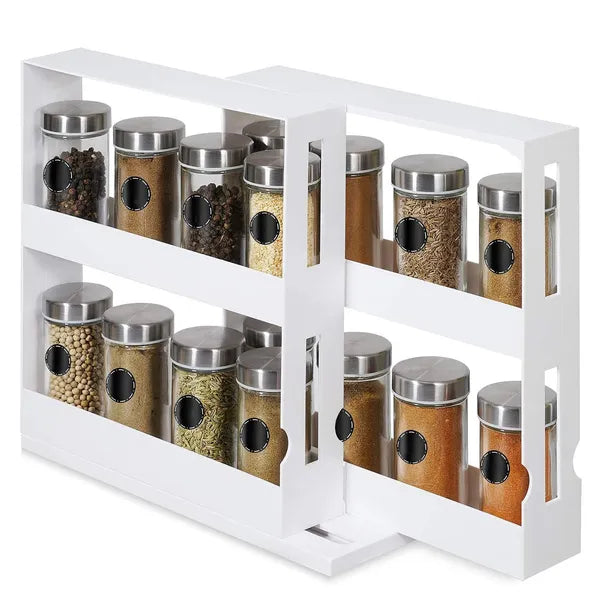 Swivel Cabinet Organizer Revolving Kitchen Rack Spice Organizer For Cabinet Condiment Holder Shelf