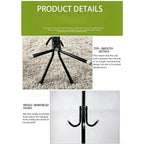 Freestanding Coat Rack And Multi-tier Metal Storage Unit Suitable For Offices And Entryways.
