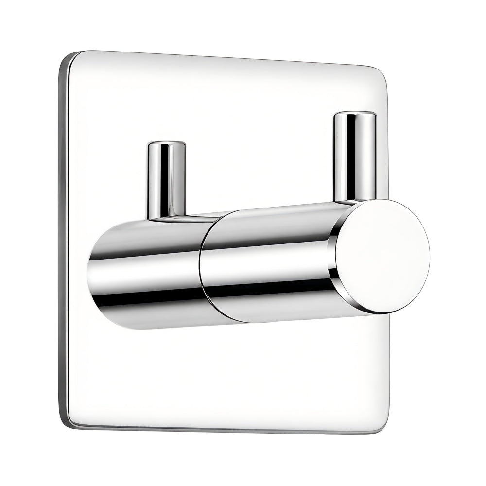 2pcs Adhesive Towel Hook, Stainless Steel Square Wall Hook For Bathroom, No Drill Robe Towel Hanger For Smooth Hard Surfaces