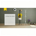 Freestanding Coat Rack And Multi-tier Metal Storage Unit Suitable For Offices And Entryways.