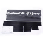 Simple Assembly 5 Tiers Non-woven Fabric Shoe Rack With Handle Black