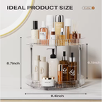 Double-layer Turntable Rotating Spice Rack Organization Spinning Organizer
