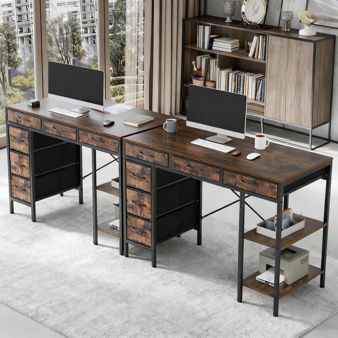55-inch Computer Desk With 6 Drawers