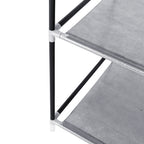 5 Layers Of 12 Lattice With Cloth Cover, 1 Clothes Rail, Non-woven Wardrobe 104.5x45.5x158cm