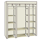 Non-woven Wardrobe 5 Layers 12 Compartments 150x45x175-beige